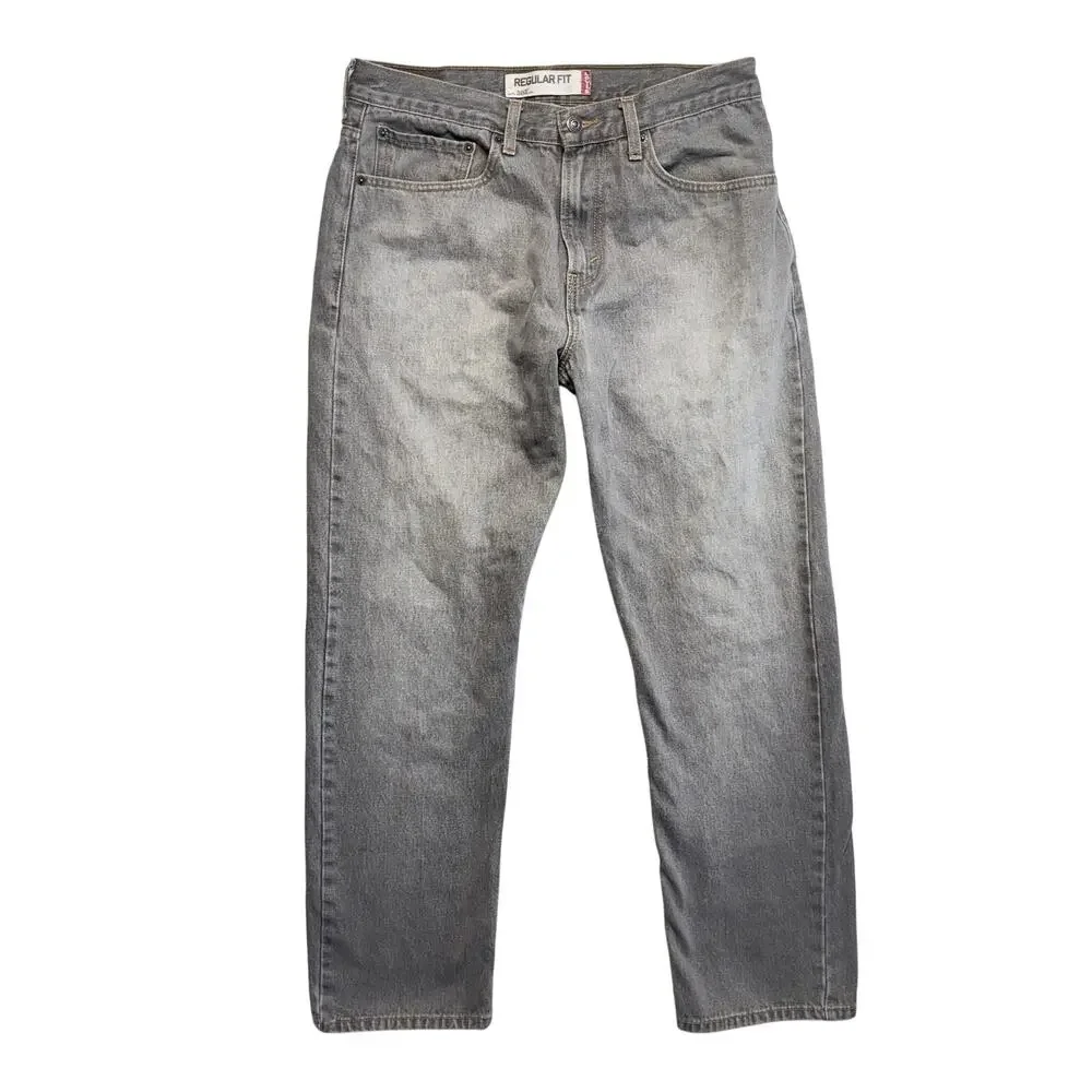 Vintage Levi's 505 Jeans Mens 32x30 Gray Straight Regular Fit Denim Y2k Hongkong